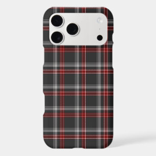 Black Burgundy White Plaid Classic iPhone Case