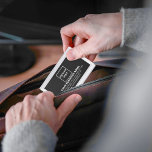 Black Business Brand on Business Card Case<br><div class="desc">Black business brand on customisable business card case. Customise it by uploading your business logo and typing the name, address, phone number, e-mail and website or social media page of your business. Customise it to advertise your business or to promote your brand name to customers or clients. Customisable office supply...</div>