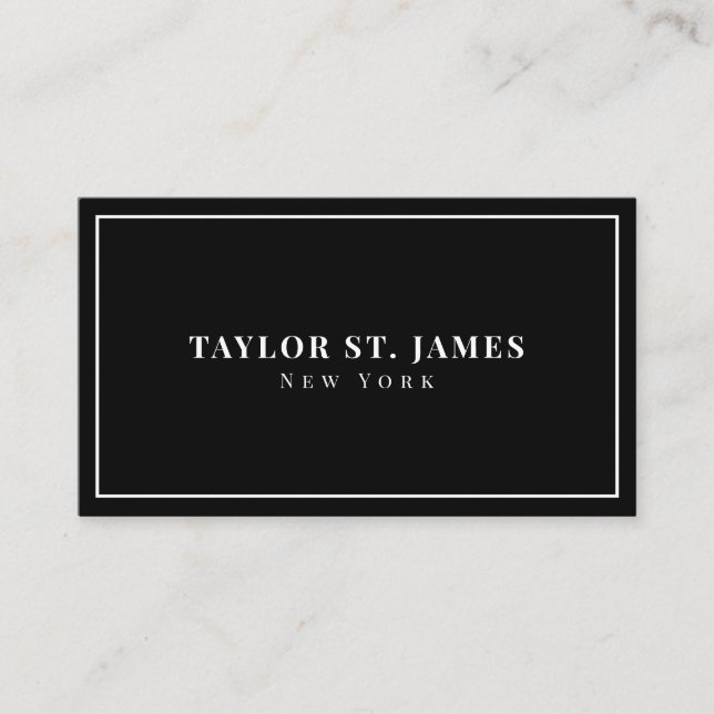 Black Business Card (Front)