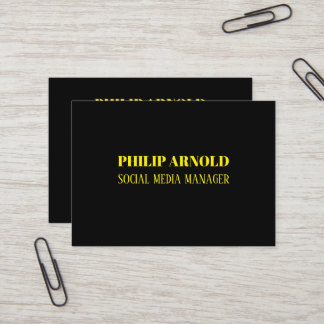 Black business card