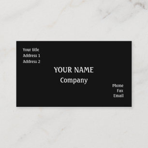 Black Business Card