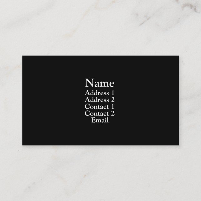 Black Business Card (Front)