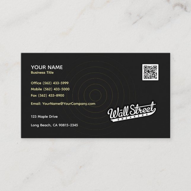 Black Business Card  (Front)