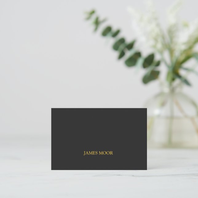 Black business card with gold (Standing Front)