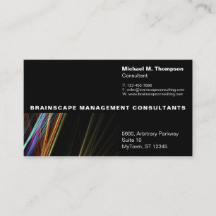 Black Business Cards   Modern Colour Accents