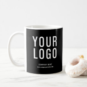 Black Business Logo Custom Promotional Coffee Mug