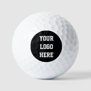 Black Business Logo Modern Company Golf Balls