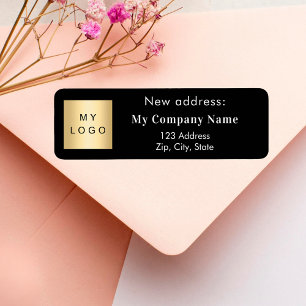 Black business logo moved new return address