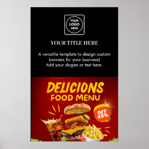 Black Business Logo Poster Custom Company