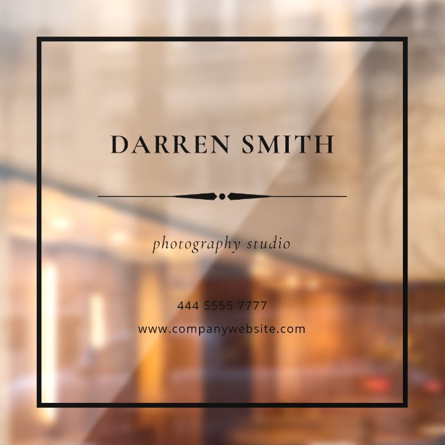 Black Business Office Name Frame Window Decal (Sheet 2)