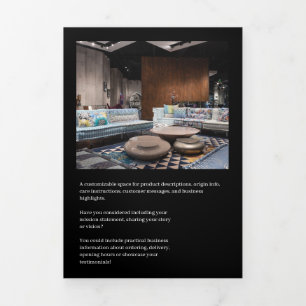 Black Business Professional Trifold Brochure 