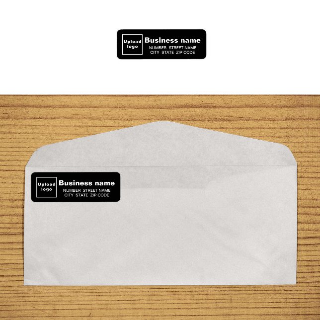 Black Business Return Address Label (Black business return address label on envelope)