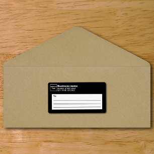 Black Business Shipping Label