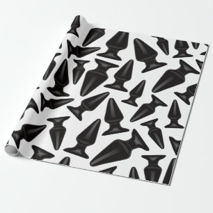 Black butt plug pattern - customisable wrapping paper