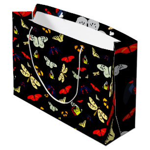 Black Butterflies  Large Gift Bag