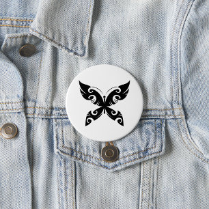 Black Butterfly 7.5 Cm Round Badge