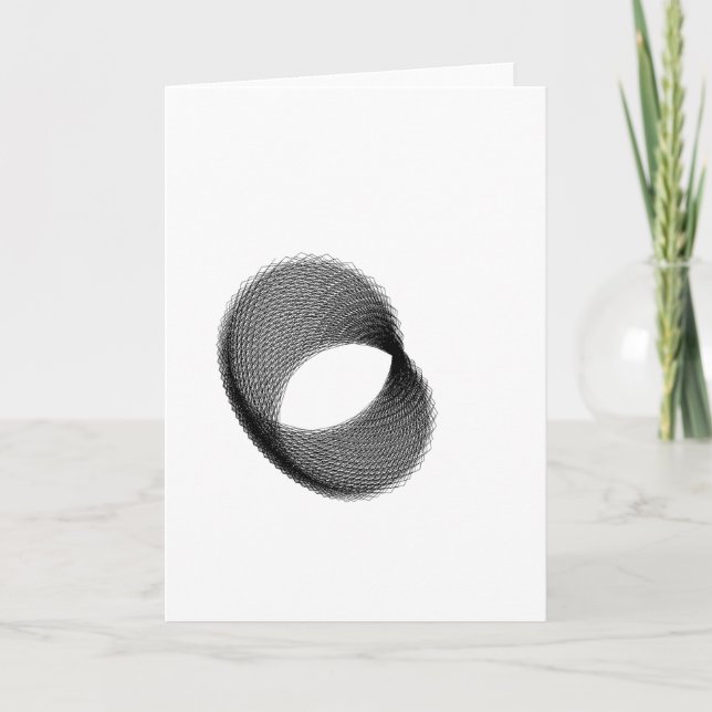 Black Butterfly Abstract Math Bi-Perspective Card (Front)