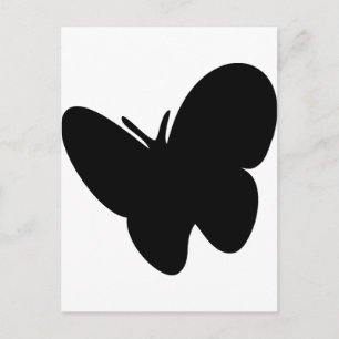 black butterfly - butterflies postcard
