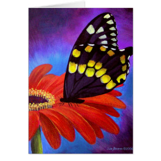 Black Butterfly Daisy Painting - Multi