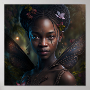 'Black Butterfly' Fairy Poster
