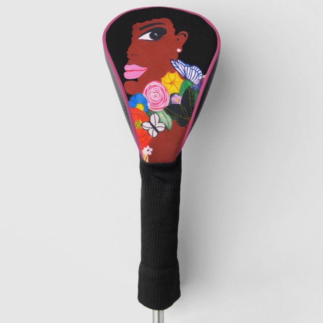 Black Butterfly Golf Head Cover (Front)