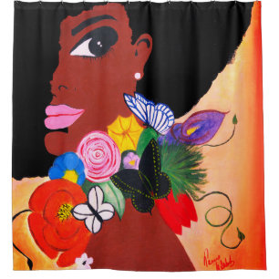 Black Butterfly Shower Curtain