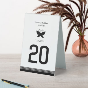 Black Butterfly Table Number