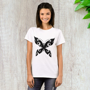 Black Butterfly Womens T-Shirt