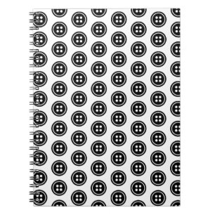 Black Button Mini Clipboard Notebook