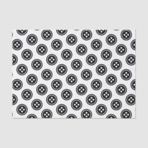 Black Button Tissue Paper