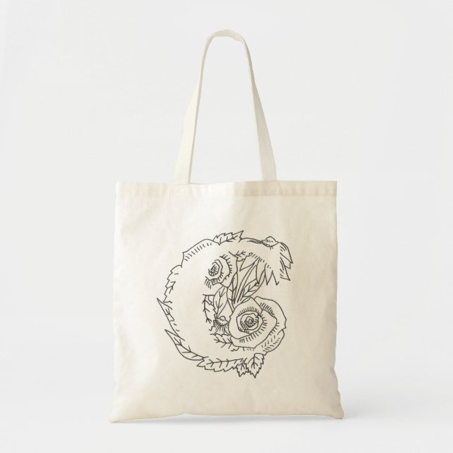 Black ‘C’ Design Tote Bag (Front)