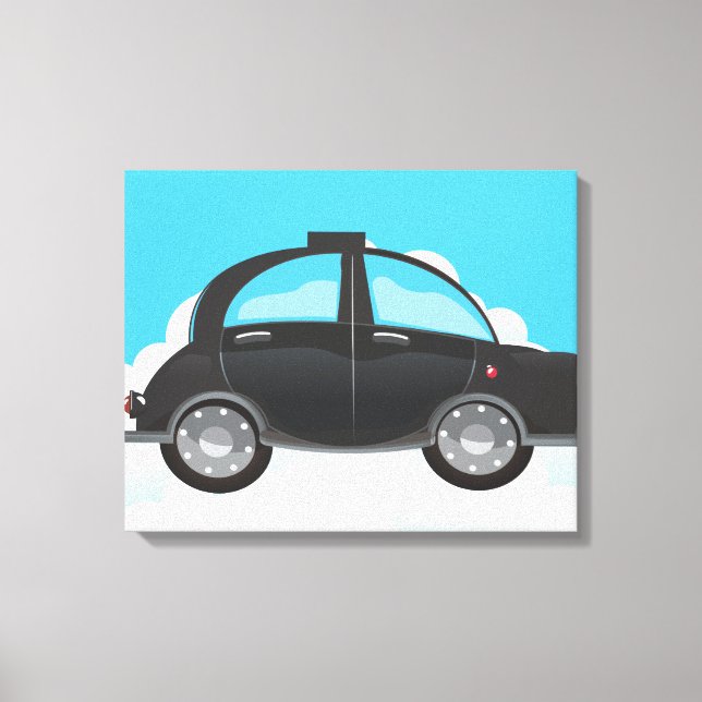Black Cab Canvas Print (Front)