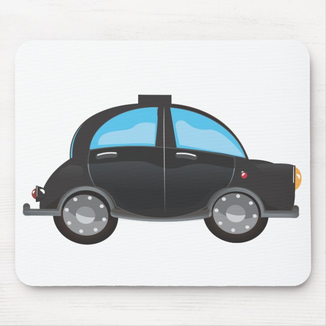 Black Cab Mouse Mat (Front)
