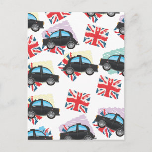 black cab postcard