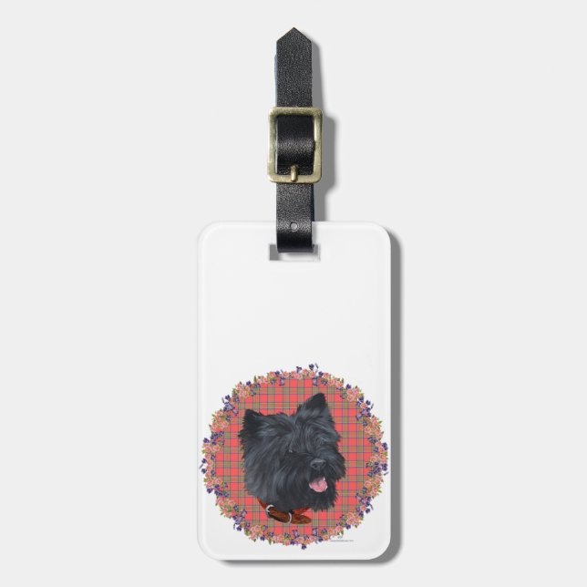 Black Cairn Head Study Luggage Tag (Front Vertical)