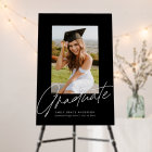 Black Calligraphy Photo Graduation Guest Signature