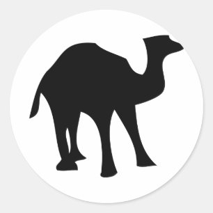 black camel classic round sticker