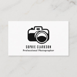 Black Camera Icon, Photographer, Photography Business Card