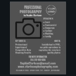 Black Camera Icon, Photographer, Photography Hire Flyer<br><div class="desc">Black Camera Icon,  Photographer,  Photography Hire Advertising Flyers By The Business Card Store.</div>