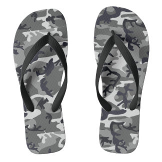 Black Camo Flip Flops