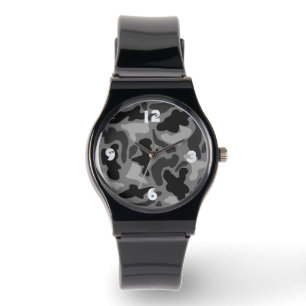 Black Camo Numbered Boys Watch