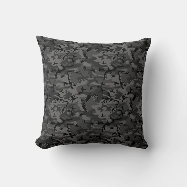 Black Camo Pattern Cushion (Front)
