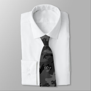 Black Camo Pattern Tie