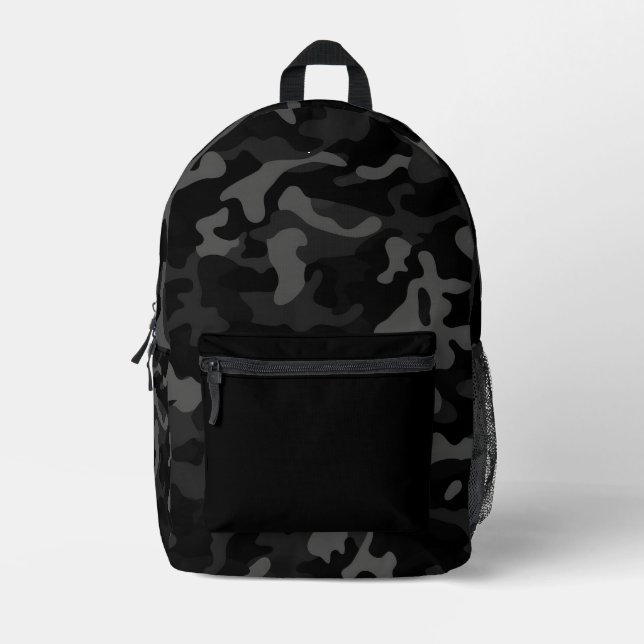 Black Camouflage Backpack (Front)