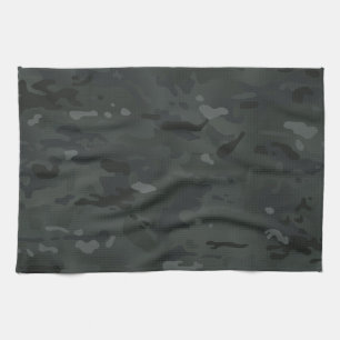 Black Camouflage I Tea Towel