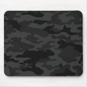 Black Camouflage Mouse Mat