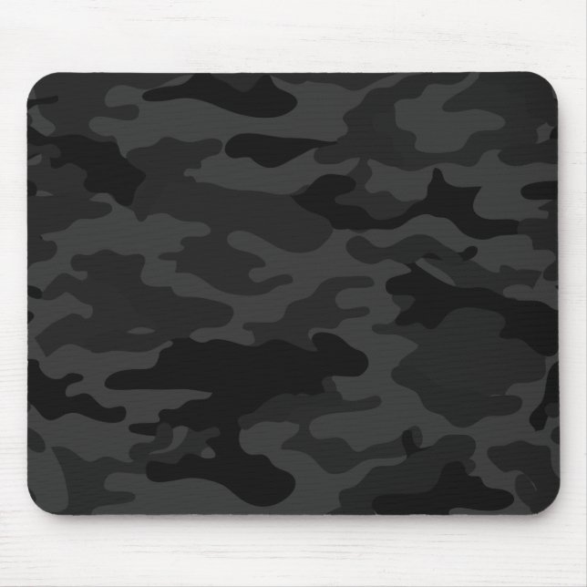 Black Camouflage Mouse Mat (Front)