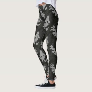 Black Camouflage Pattern Leggings