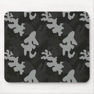 Black Camouflage Pattern Mouse Mat