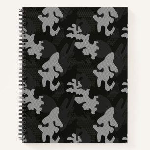 Black Camouflage Pattern Notebook
